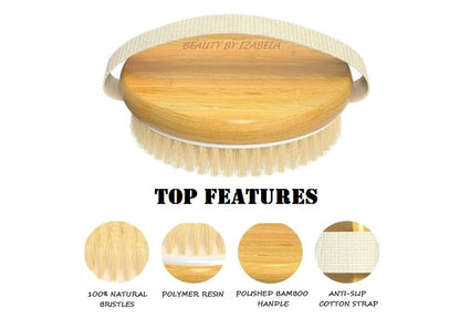 Round Wooden Natural Bristles